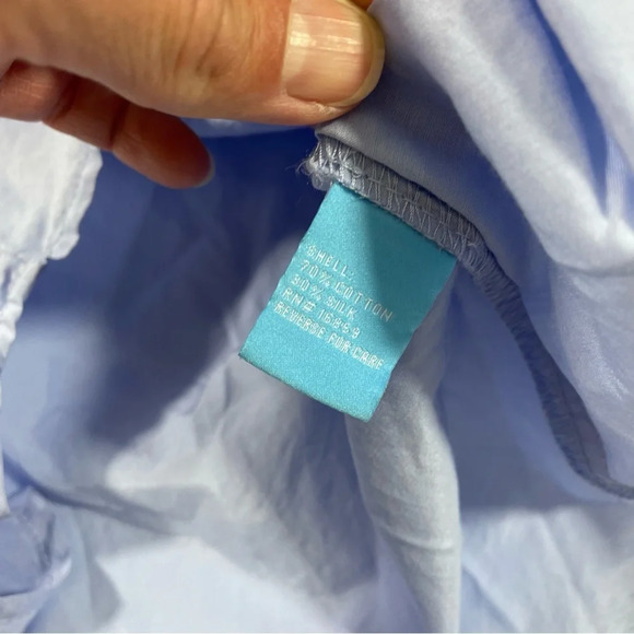 J McLaughlin Silk Blend Natasha Blouse Off Shoulder Blue - Picture 4 of 7